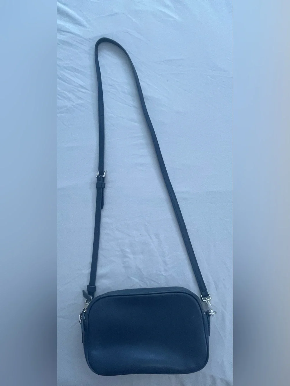 Blue Leather Crossbody Bag - Classic Women’s Shoulder Bag